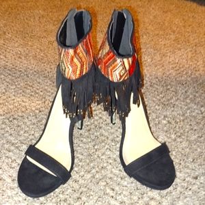 Fringe heels